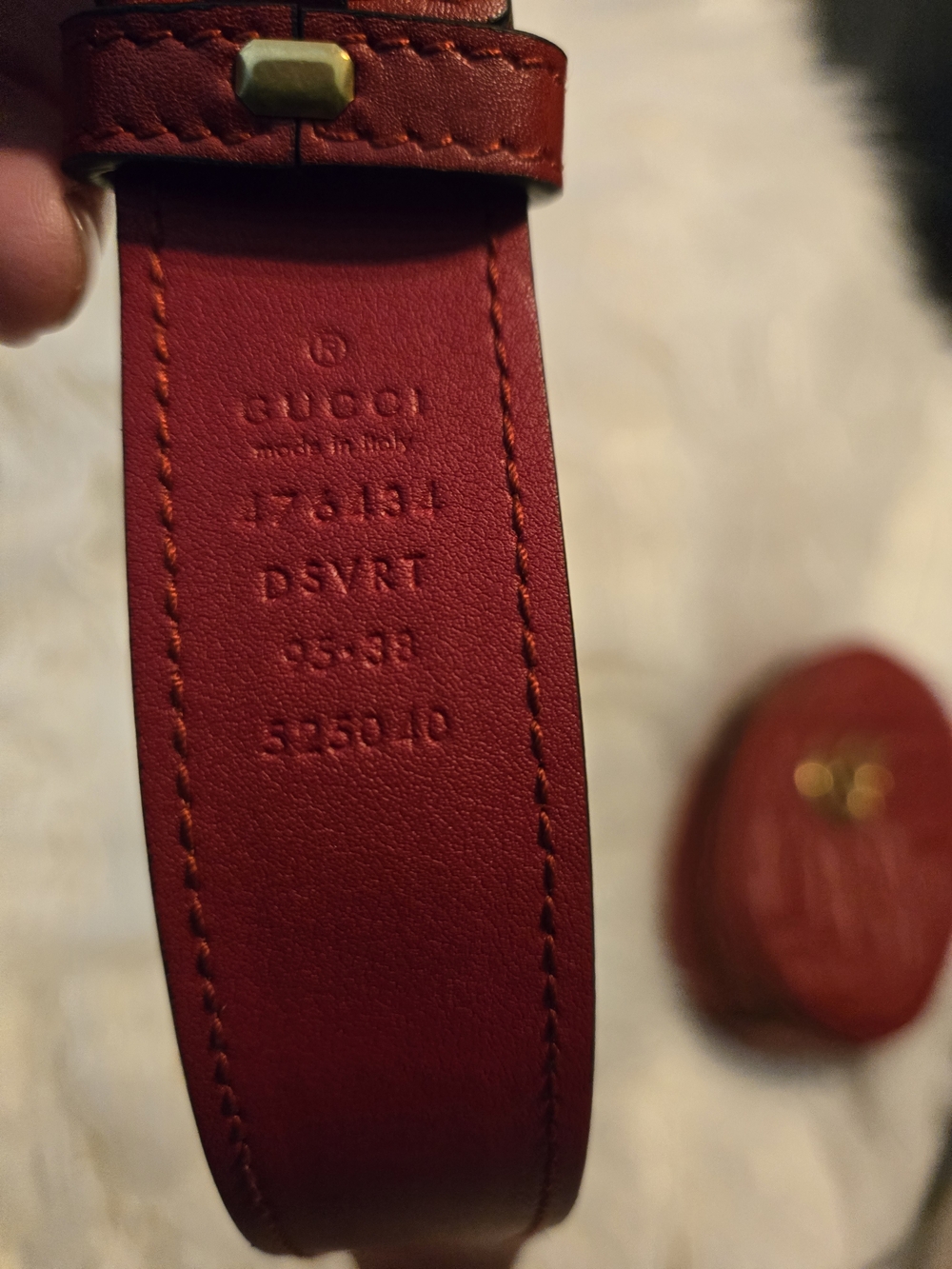 Gucci Red GG Marmont Mini Belt Bag - Picture 6 of 6